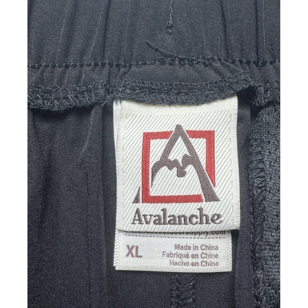 Avalanche Men's XL Hiking Shorts Black Ripstop 4-Way Stretch, UPF 30+, Reflectiv